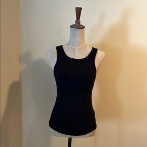 Free People Hook and Eye Back Closure Black Sleeveless Women's Tank Top